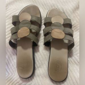 Grey Arche flat sandals slides - size 40 / US size 9
